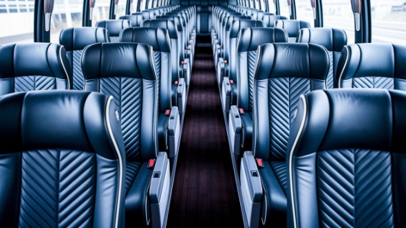arlington heights 54 passenger charter bus inside