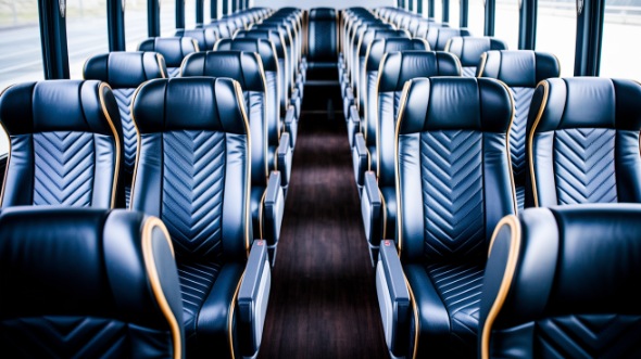 arlington heights 55 passenger charter bus inside
