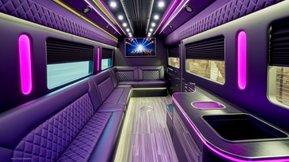 party bus rental interior arlington heights